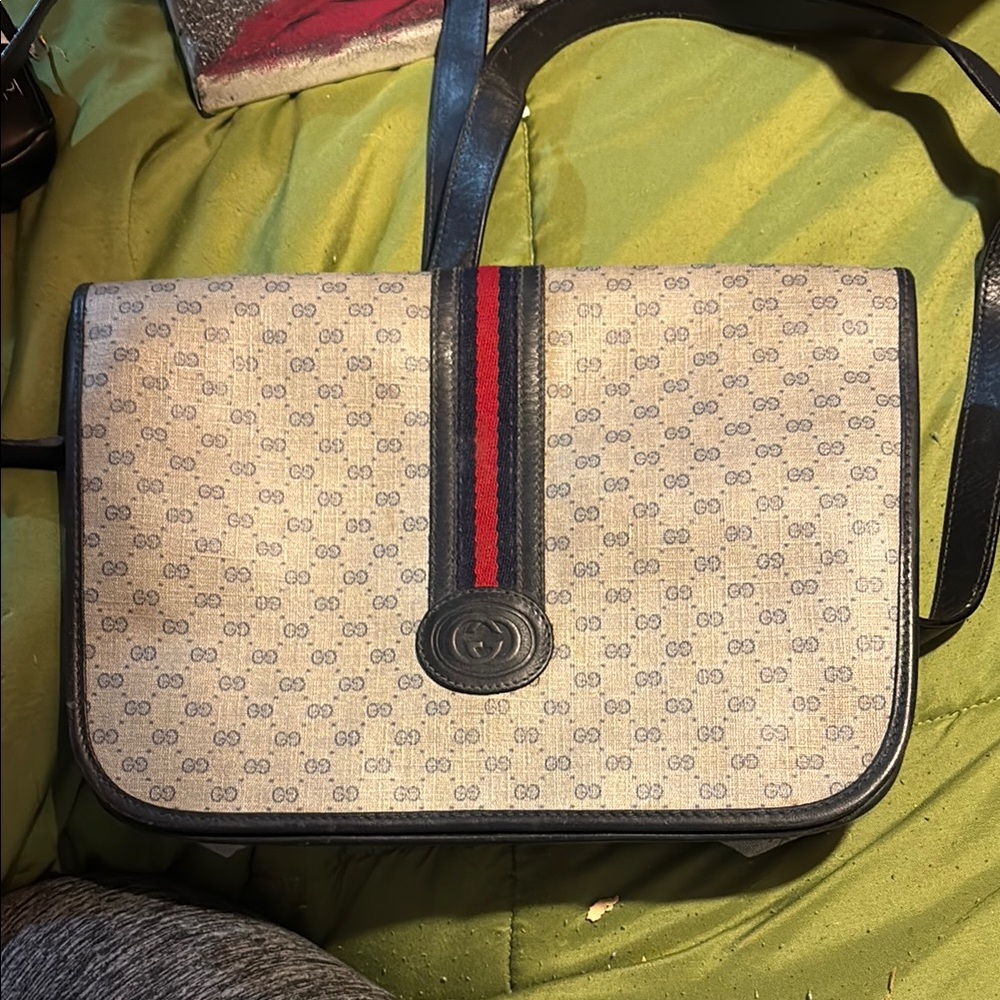 Gucci Beige and Black Men's Bag